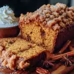 cinnamon streusel pumpkin bread - featured image
