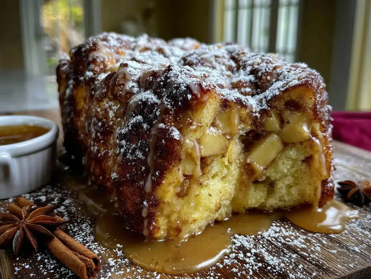 cinnamon sugar apple fritter bread preparation steps