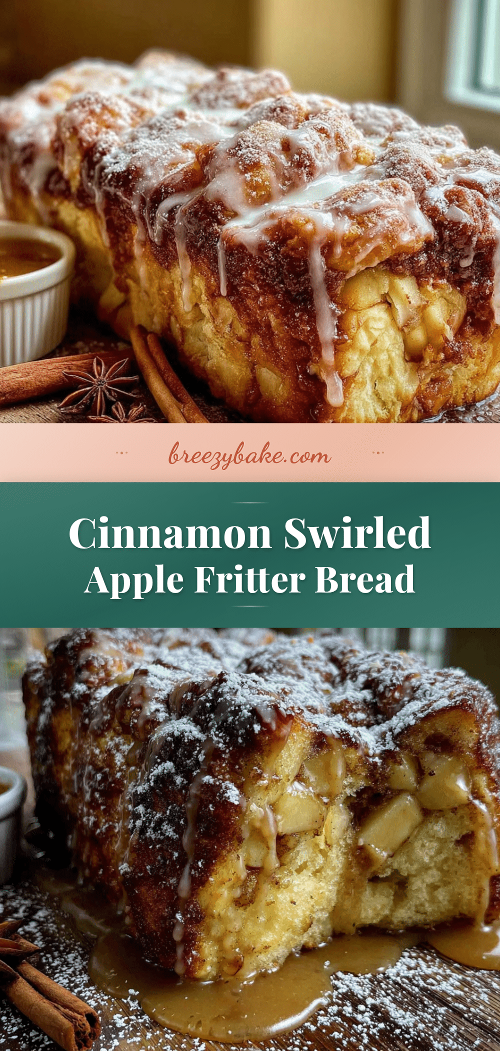cinnamon sugar apple fritter bread recipe