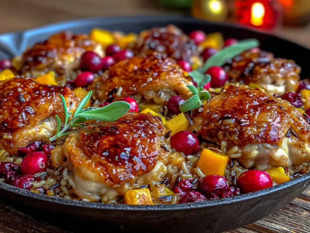 cozy one-pot fall harvest chicken and wild rice - featured image