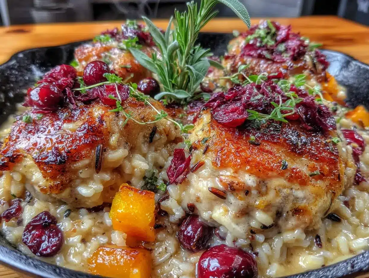 cozy one-pot fall harvest chicken and wild rice preparation steps