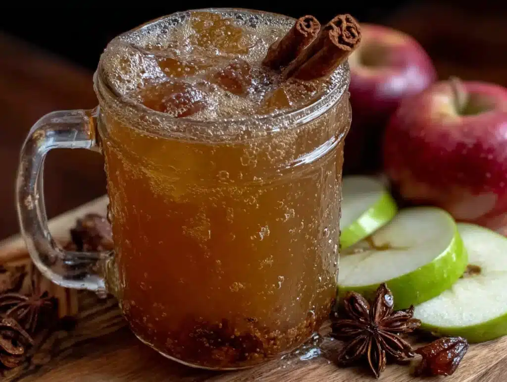 cozy slow cooker apple cider with cinnamon sticks - featured image