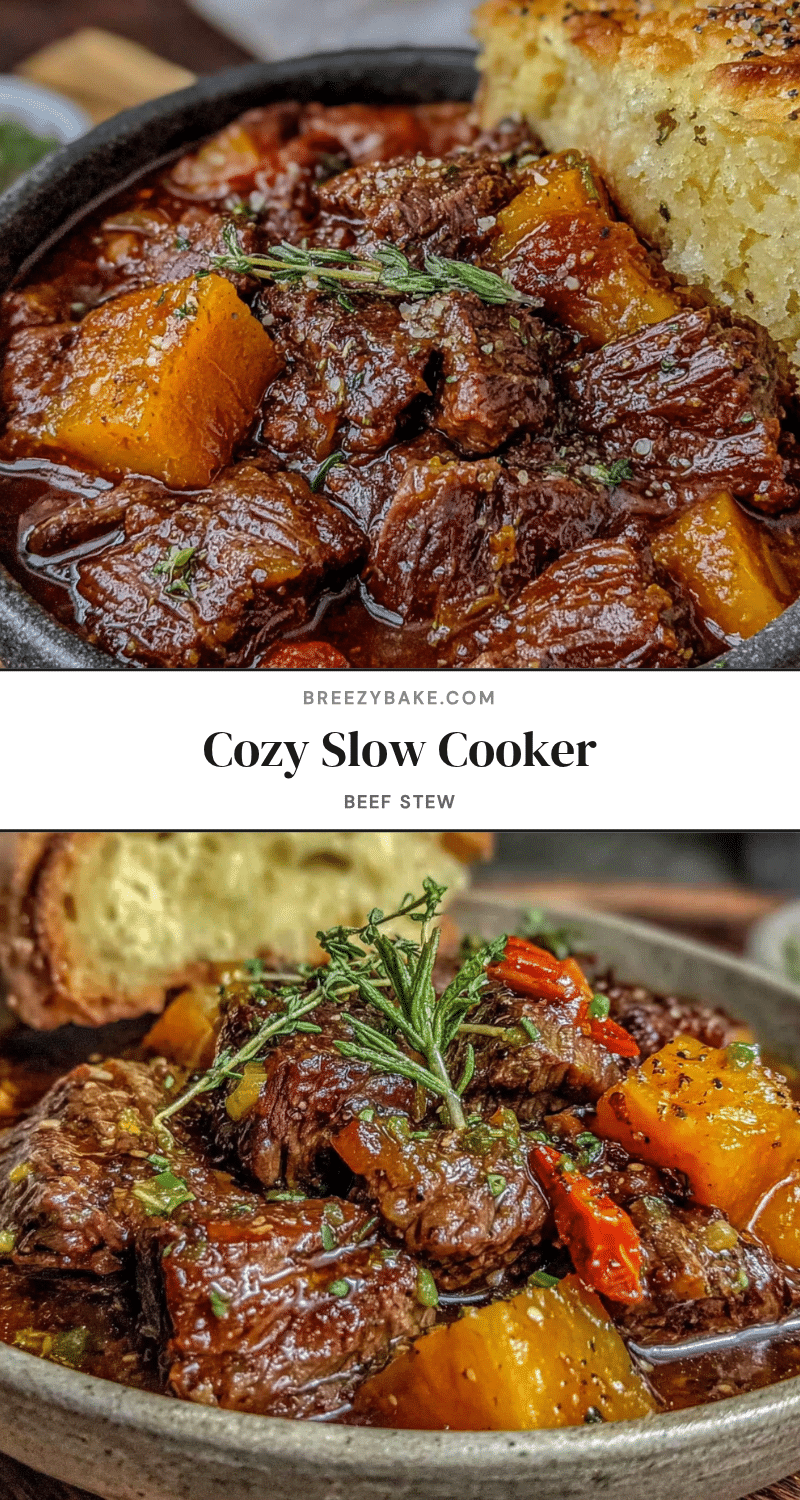 cozy slow cooker beef and butternut squash stew recipe