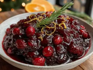 cranberry orange rosemary sauce - featured image