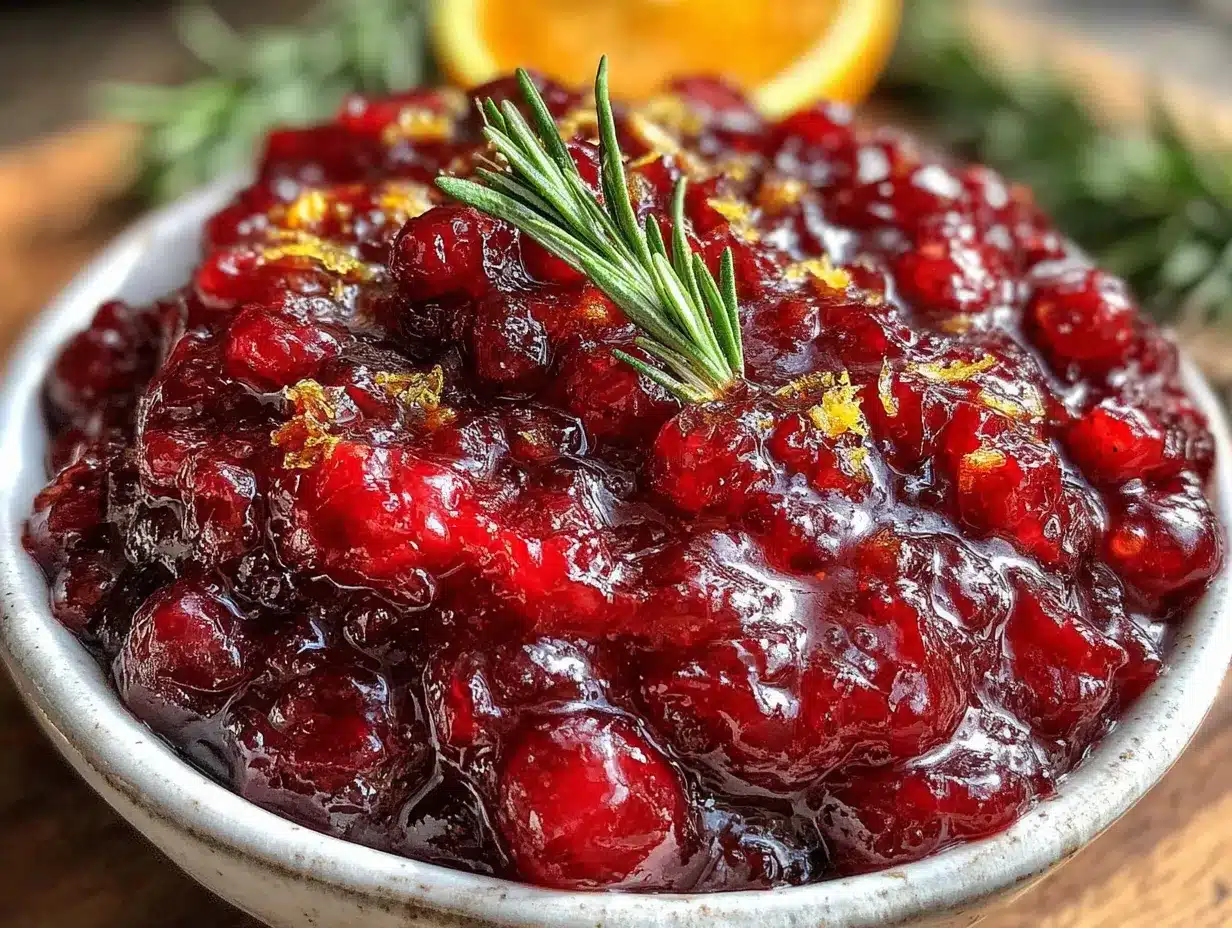 cranberry orange rosemary sauce preparation steps