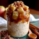 creamy apple cinnamon overnight oats - featured image