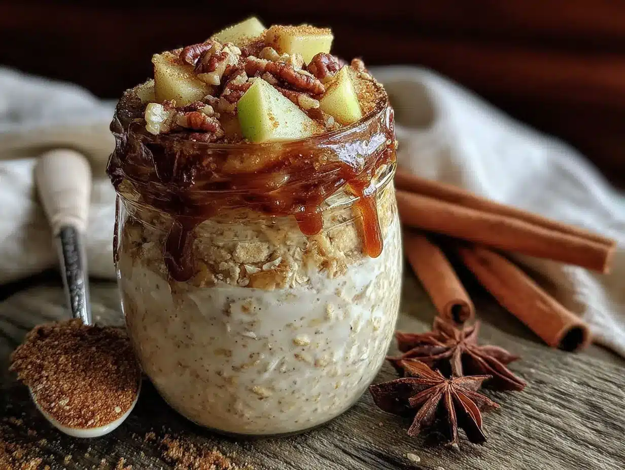 creamy apple cinnamon overnight oats preparation steps