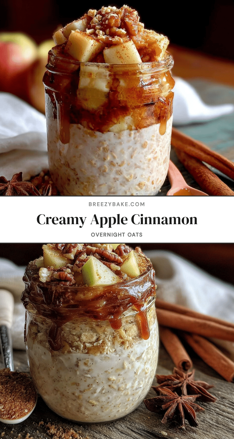 creamy apple cinnamon overnight oats recipe