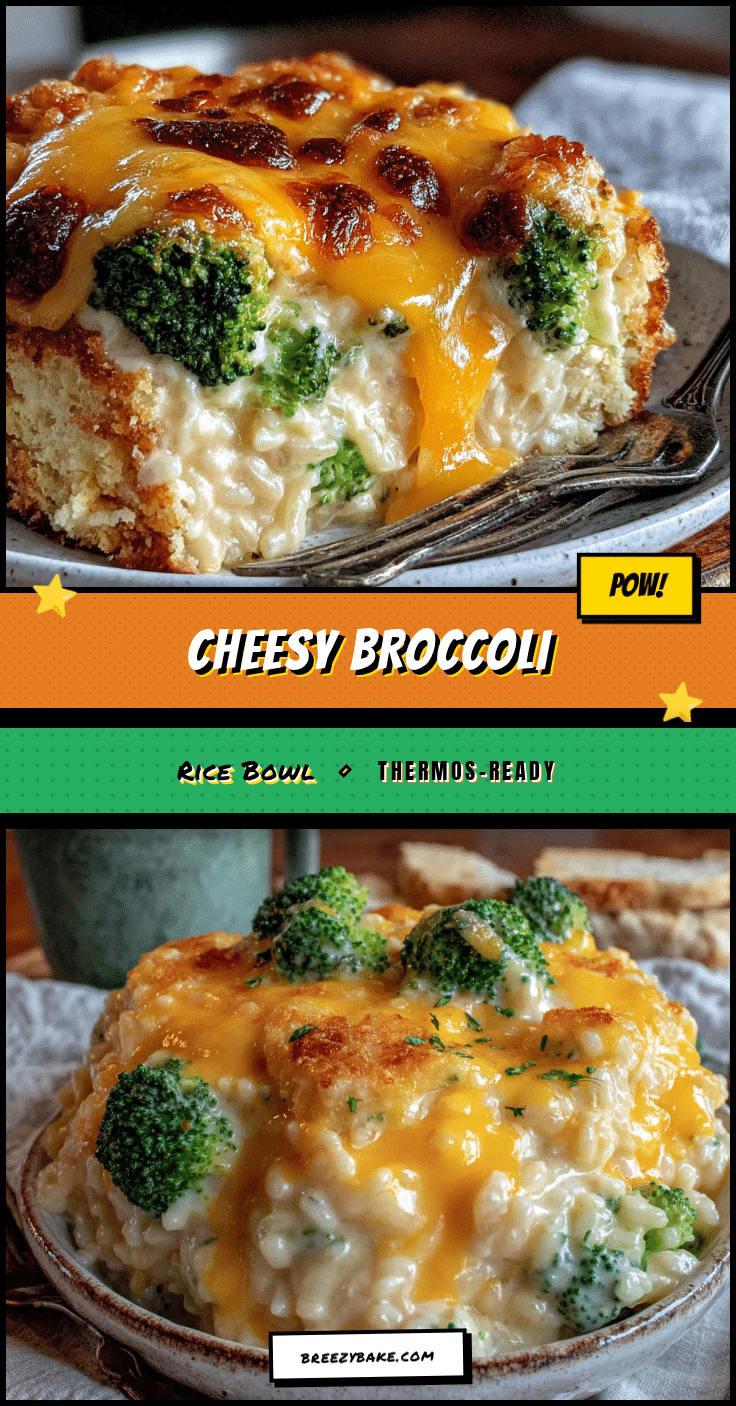 creamy cheesy broccoli rice bowl recipe