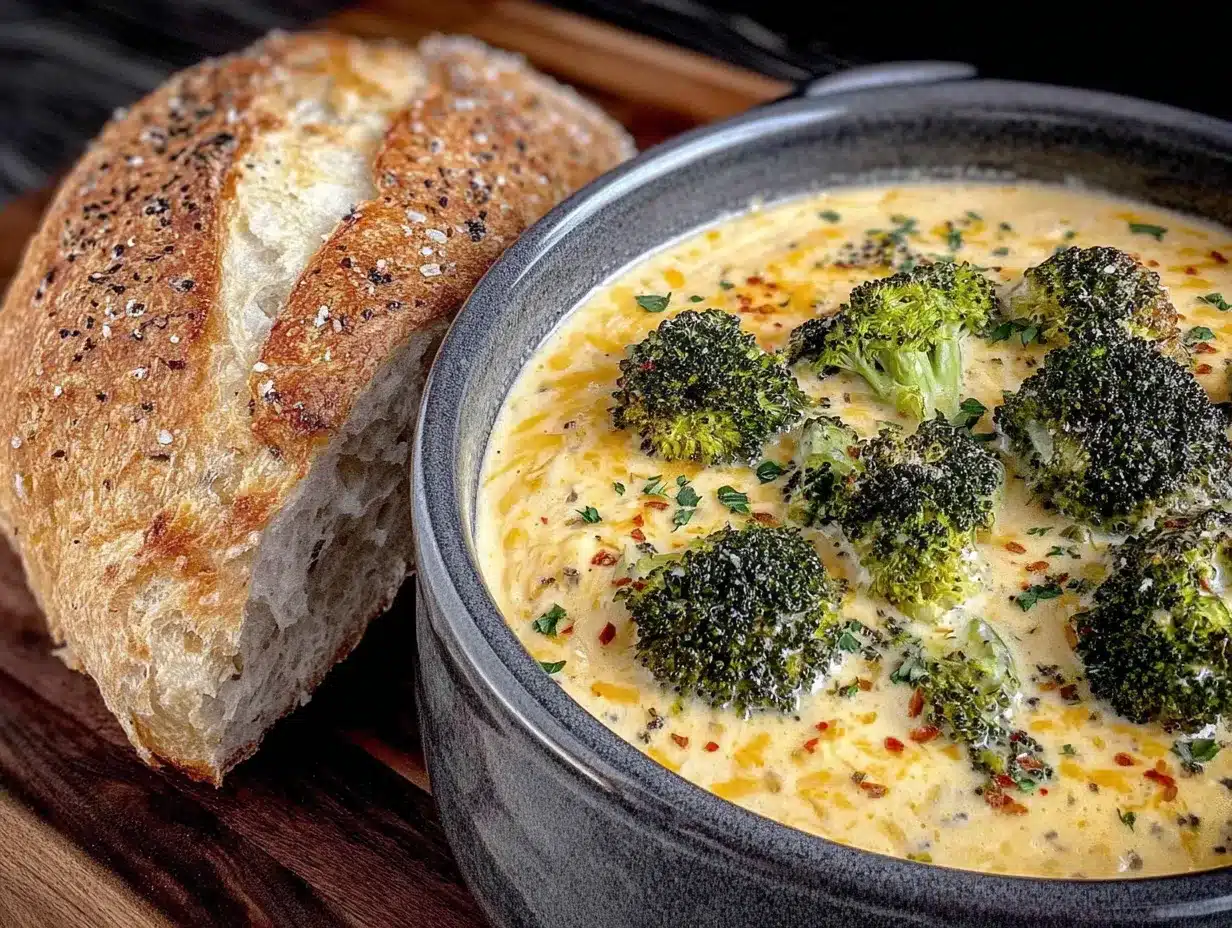 creamy crockpot broccoli cheddar soup preparation steps