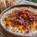 creamy crockpot loaded baked potato soup - featured image