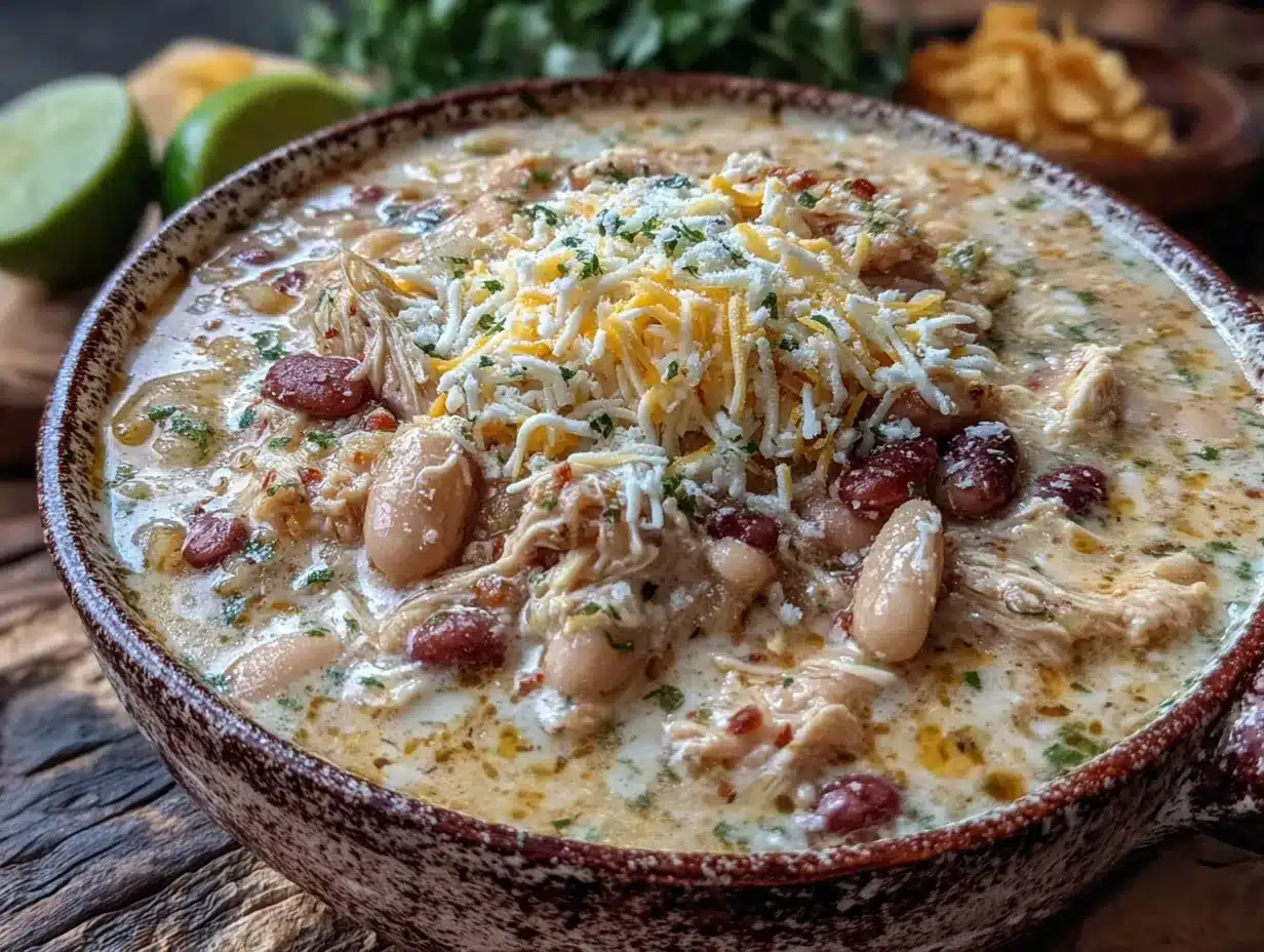 creamy crockpot white chicken chili preparation steps