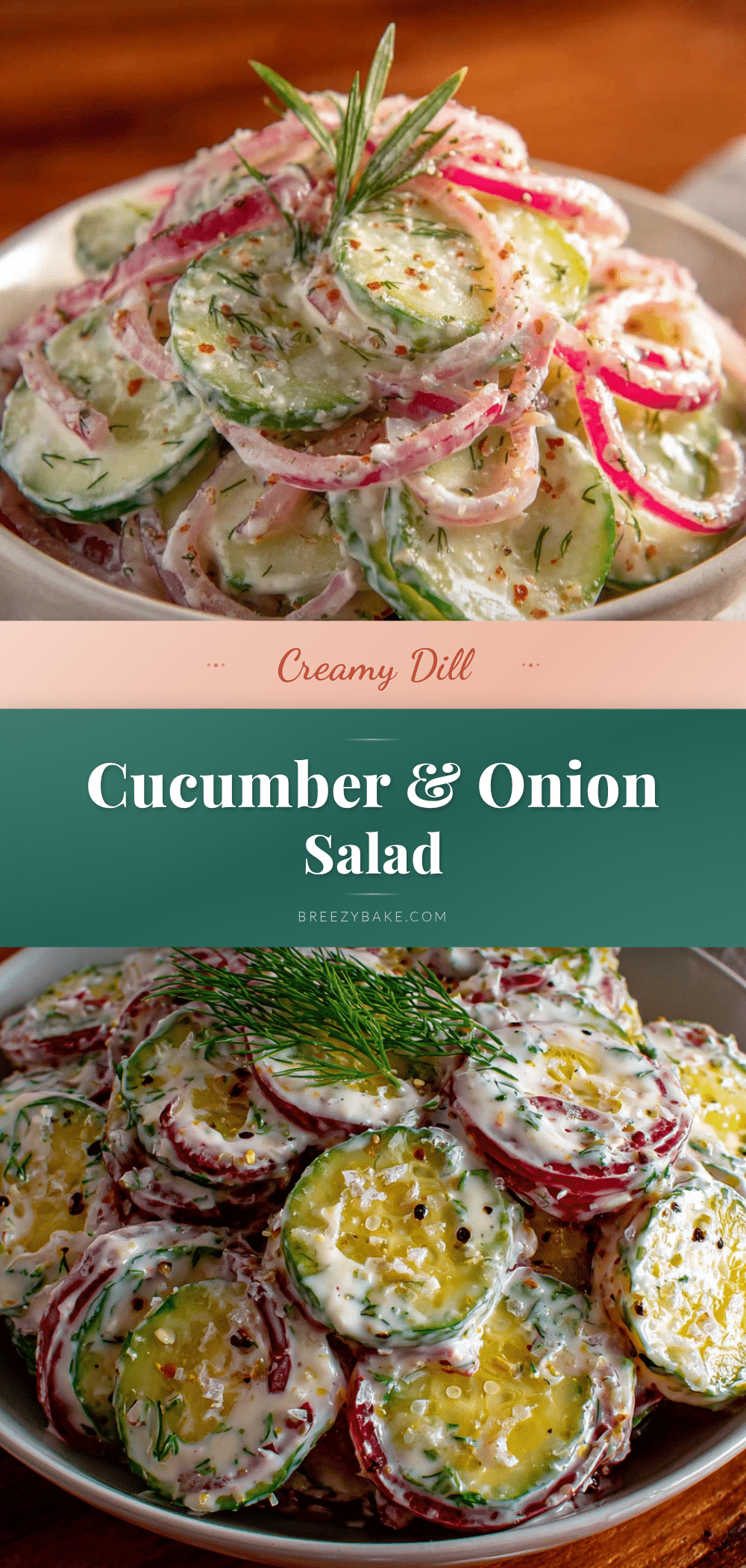 creamy dill cucumber and onion salad recipe