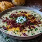 creamy loaded baked potato soup - featured image