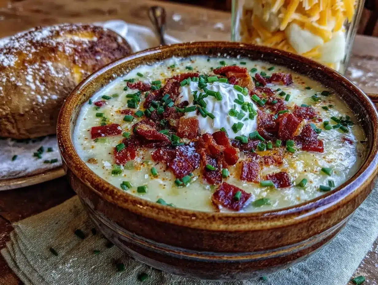 creamy loaded baked potato soup preparation steps