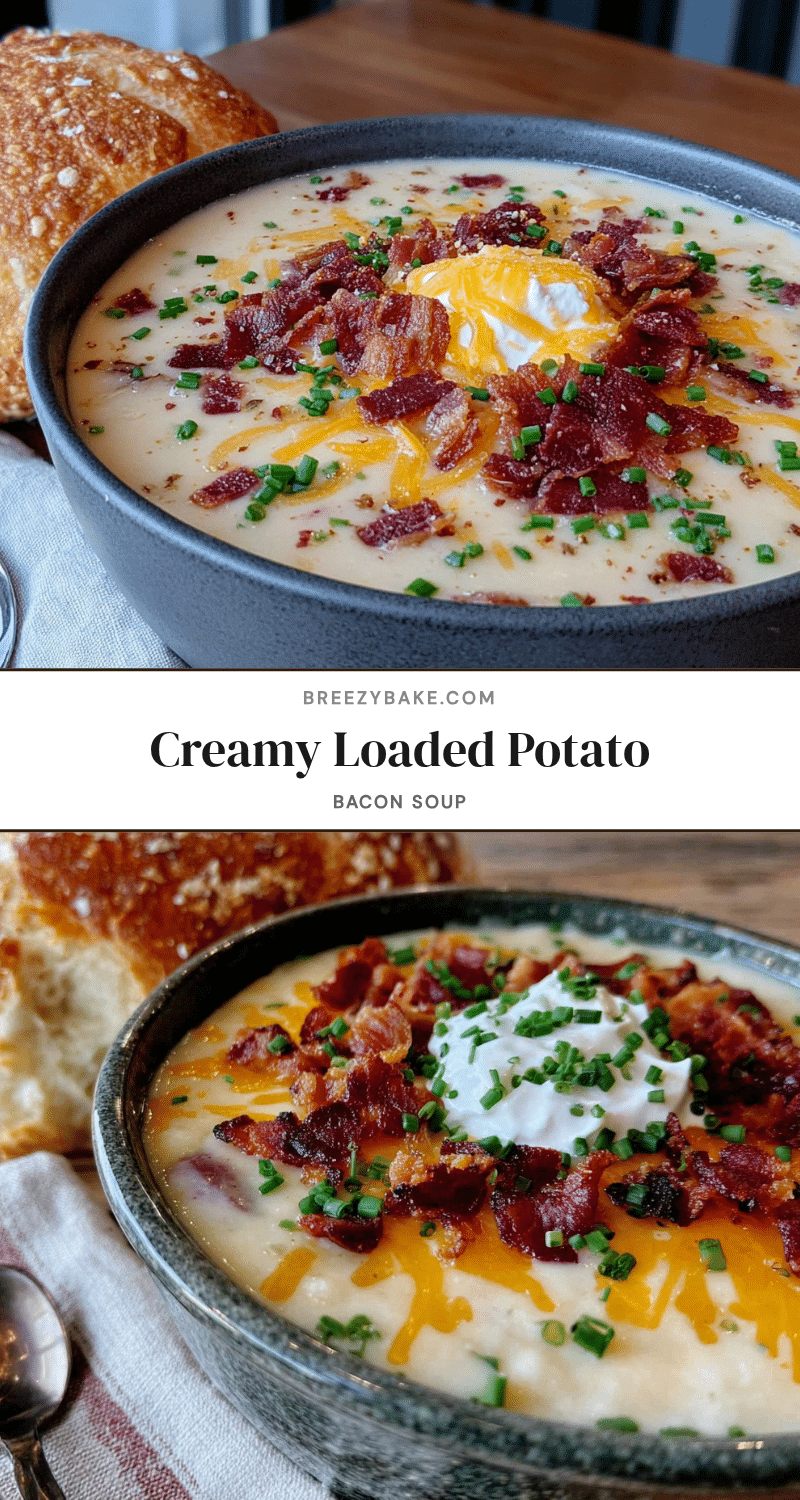 creamy loaded potato soup with crispy bacon recipe