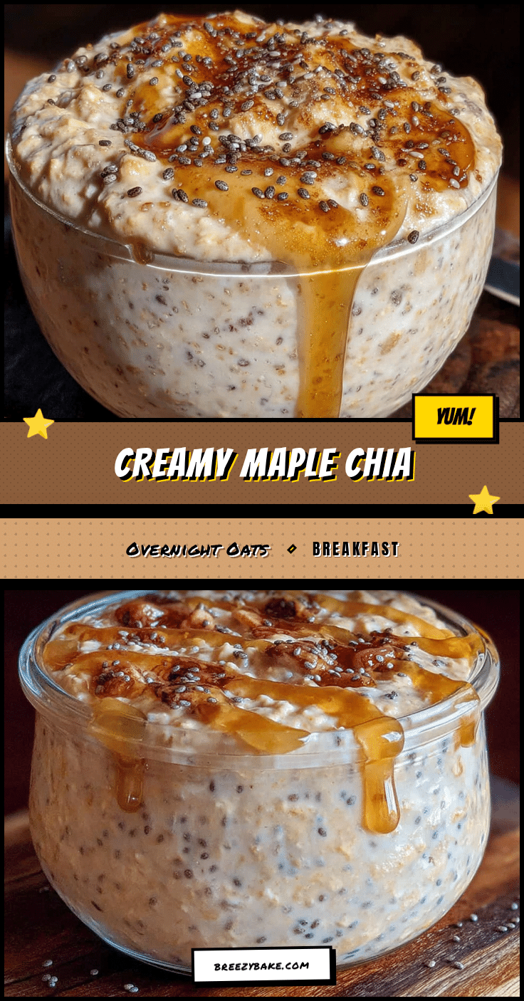 creamy maple chia overnight oats recipe