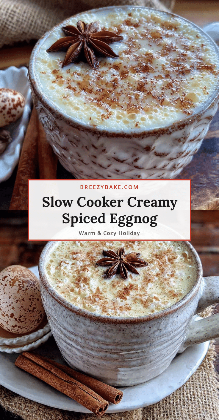 creamy slow cooker spiced eggnog recipe