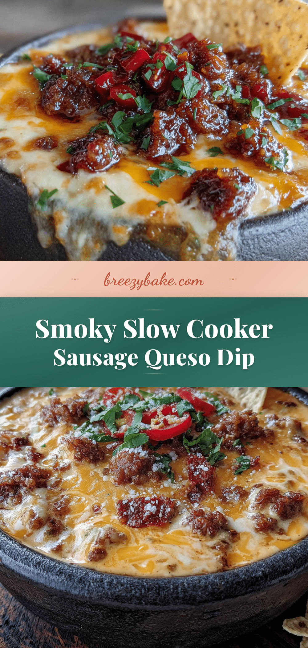 creamy smoky sausage queso dip recipe