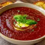 creamy tomato basil soup - featured image