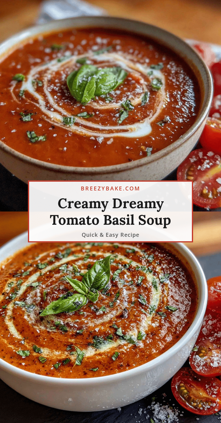 creamy tomato basil soup with fresh tomatoes recipe