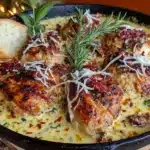 creamy tuscan garlic chicken skillet - featured image