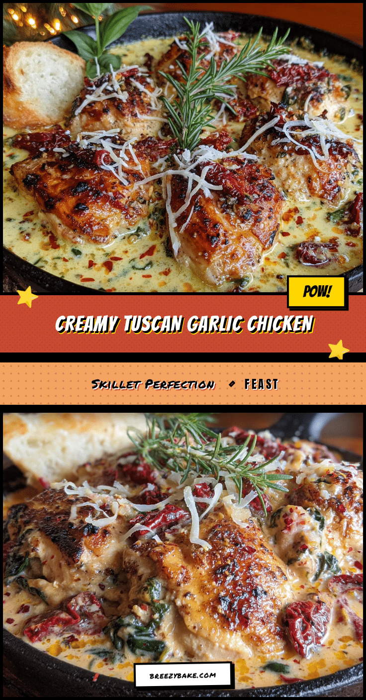 creamy tuscan garlic chicken skillet recipe