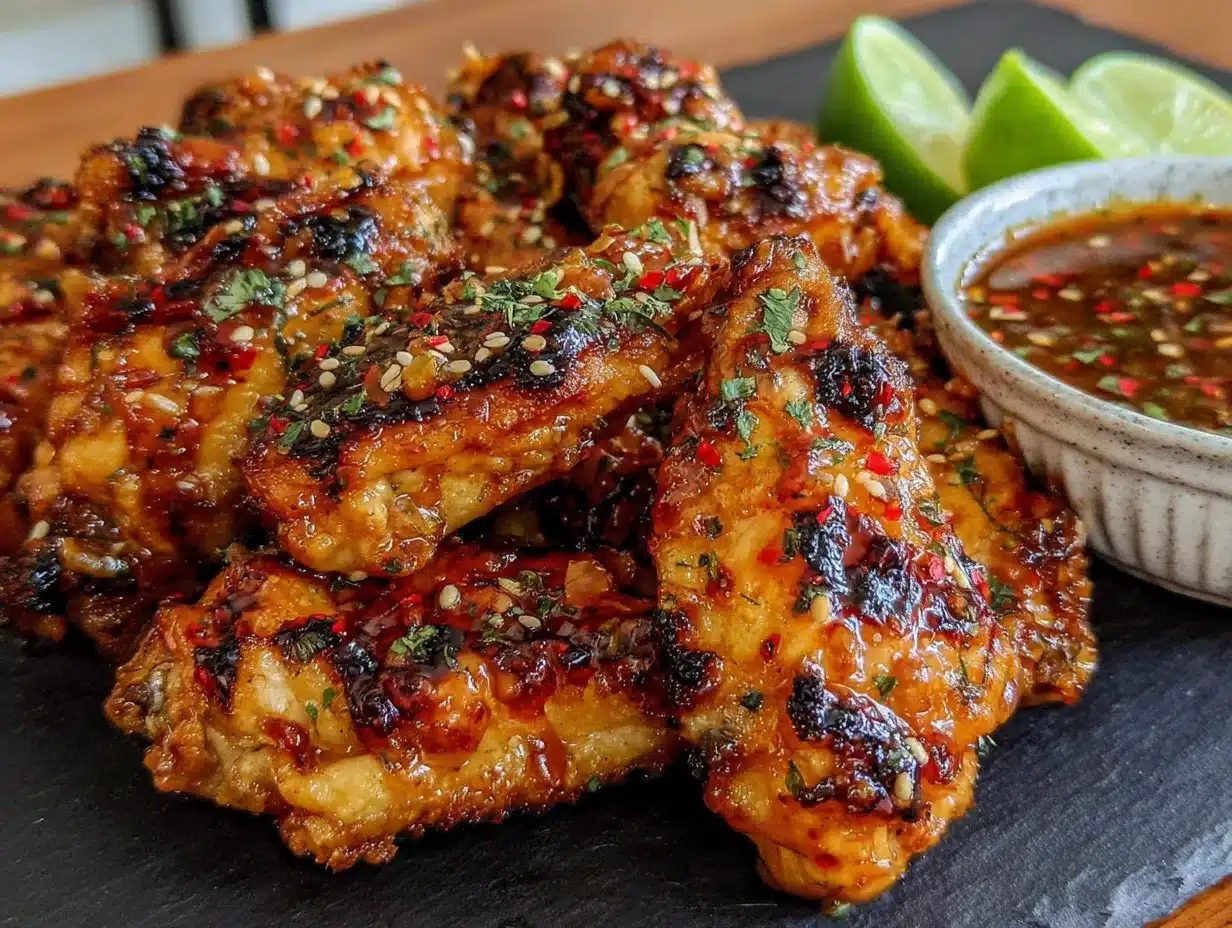 crispy baked honey sriracha chicken wings preparation steps