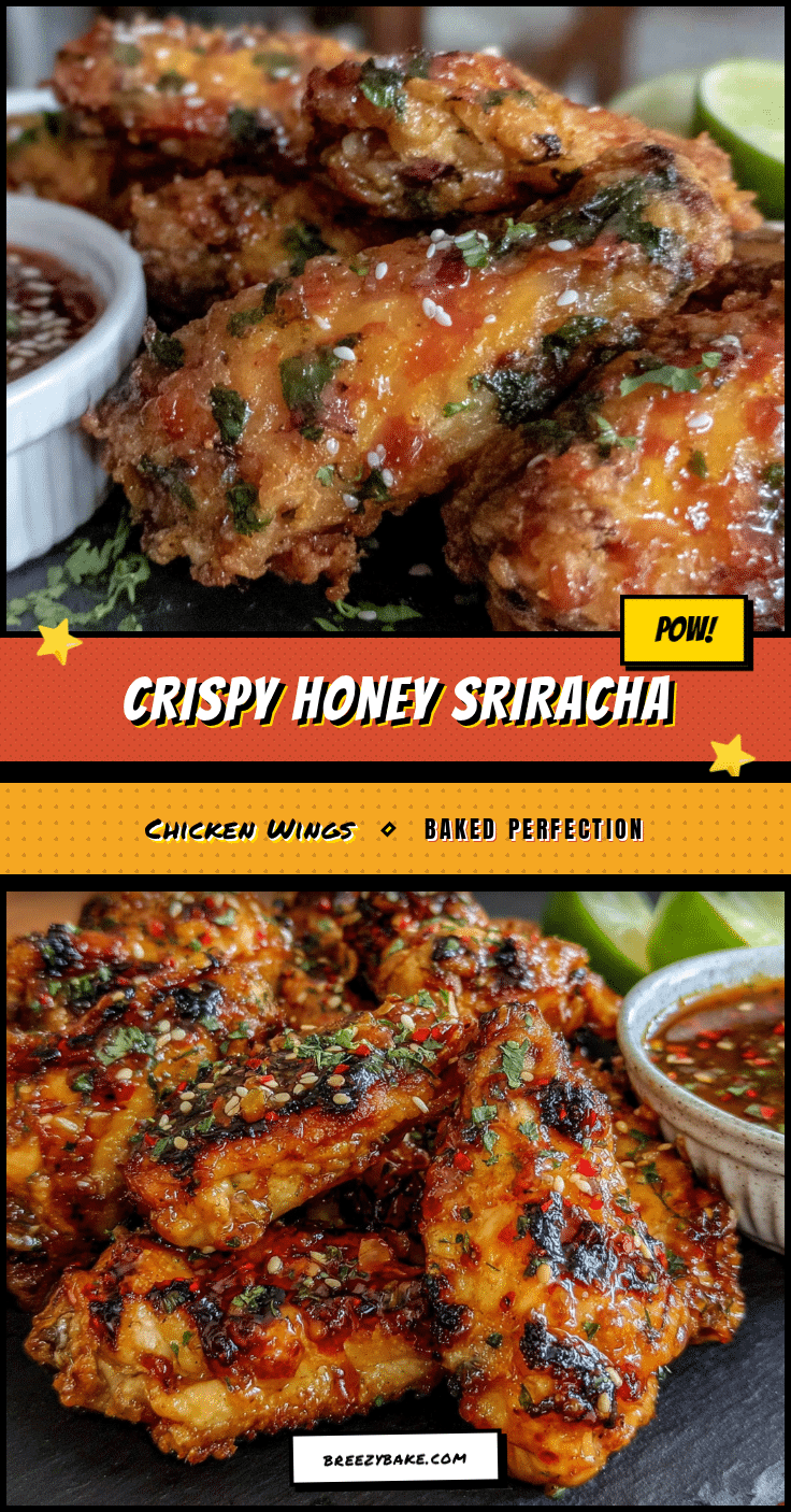 crispy baked honey sriracha chicken wings recipe