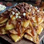 crispy caramel apple nachos - featured image