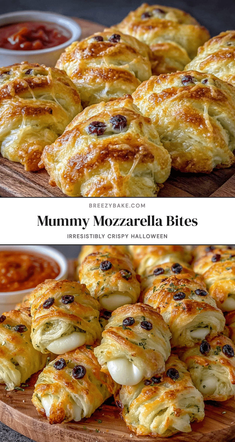 Crispy Mummy Mozzarella Bites for Halloween recipe