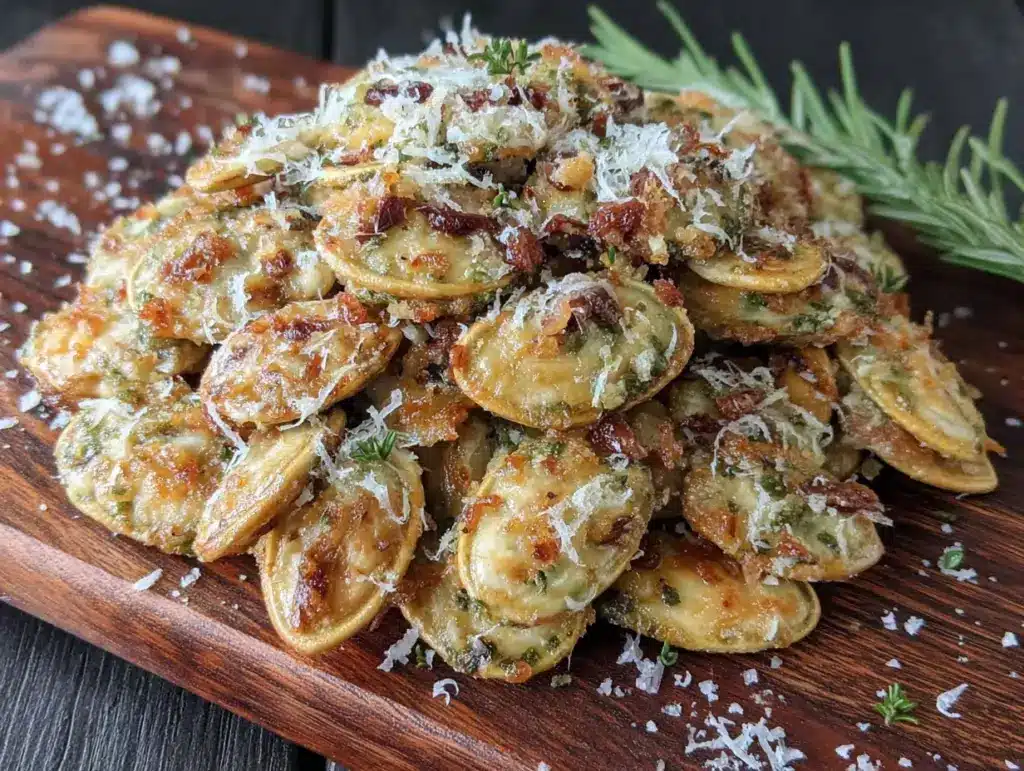 crispy roasted garlic parmesan pumpkin seeds - featured image