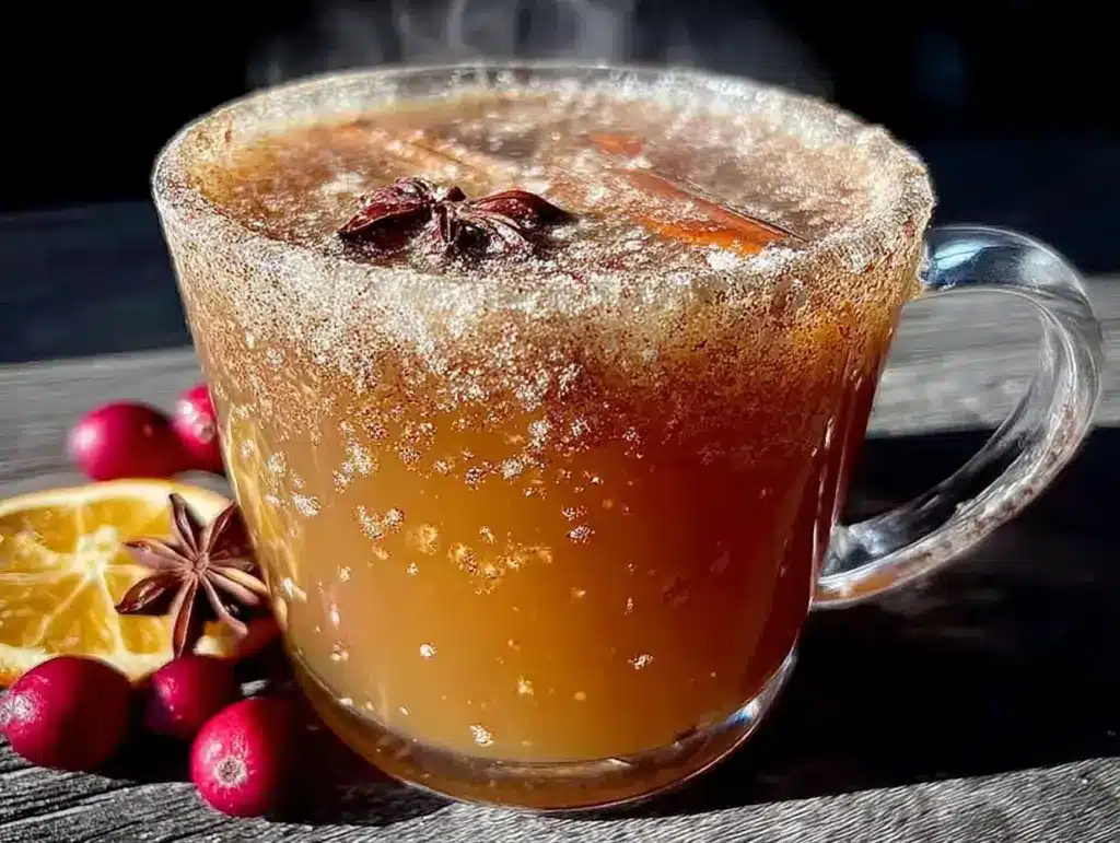 crockpot spiced apple cider - featured image