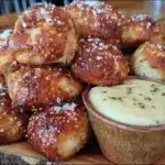 easy german pretzel bites with beer cheese dip - featured image