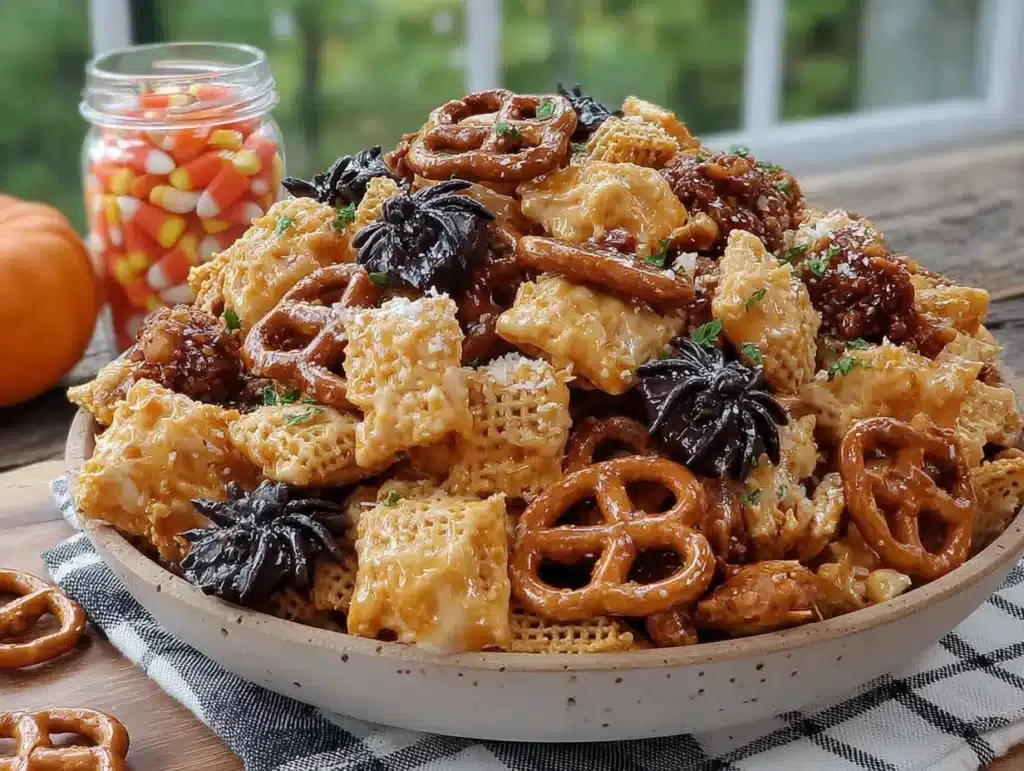 easy halloween snack mix - featured image