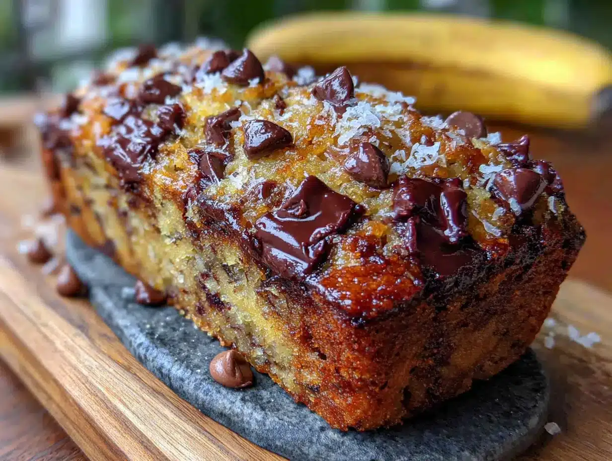 easy one-bowl banana bread with chocolate chips preparation steps