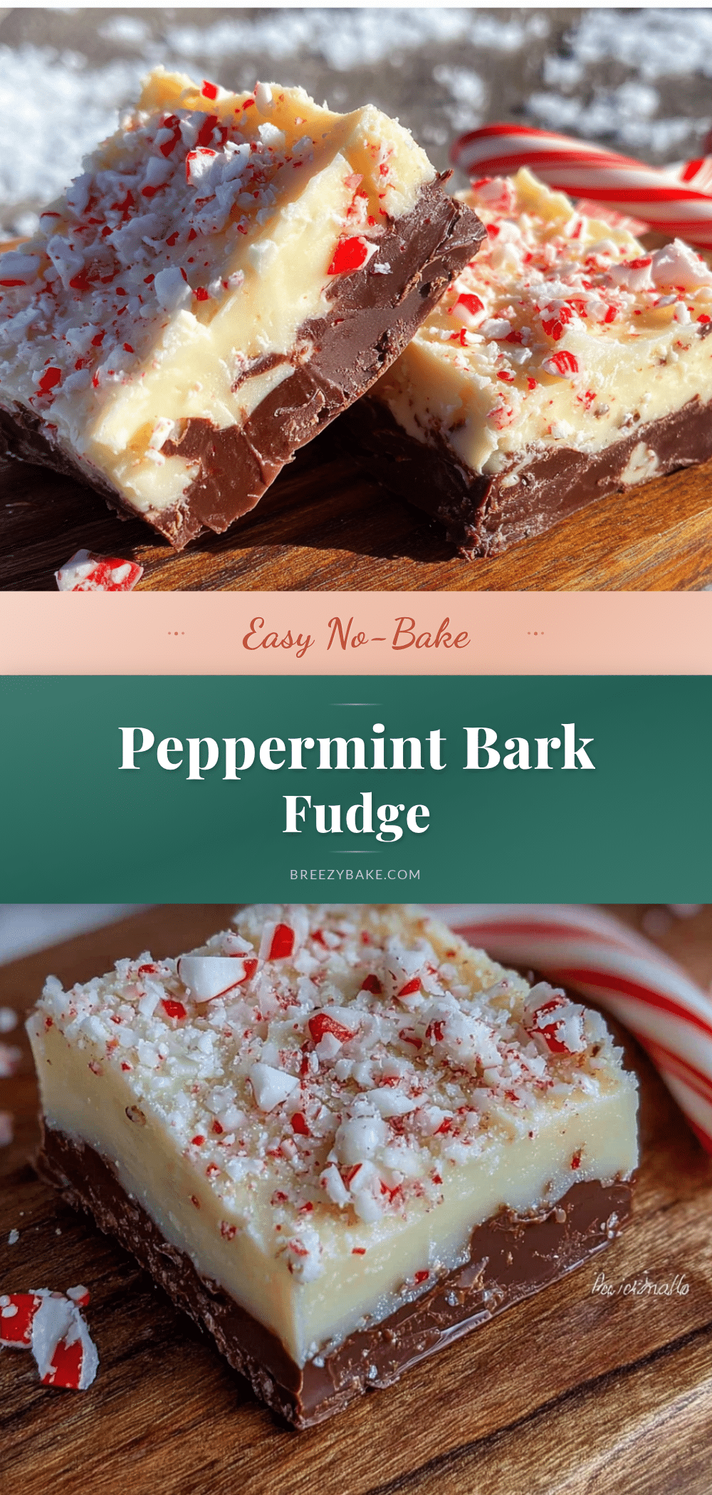 easy peppermint bark fudge recipe