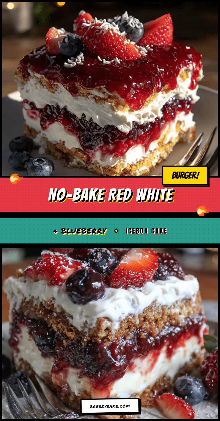 easy red white and blueberry icebox cake recipe
