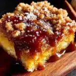 easy salted caramel pumpkin dump cake - featured image