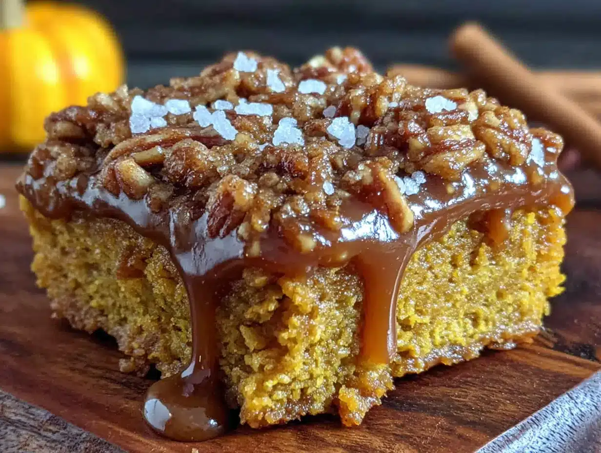 easy salted caramel pumpkin dump cake preparation steps