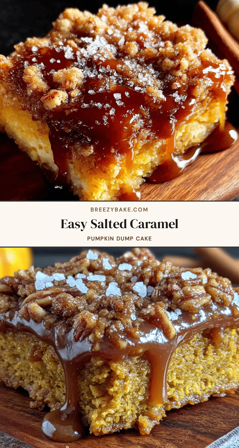 easy salted caramel pumpkin dump cake recipe