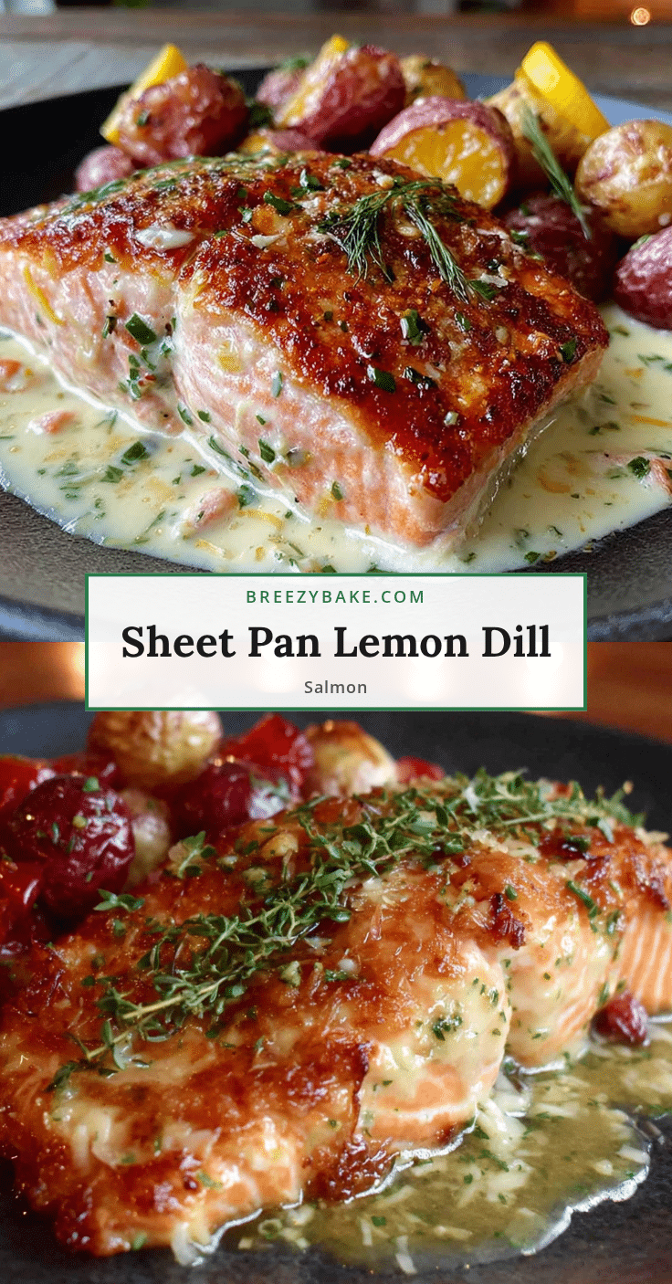easy sheet pan salmon with lemon dill sauce recipe