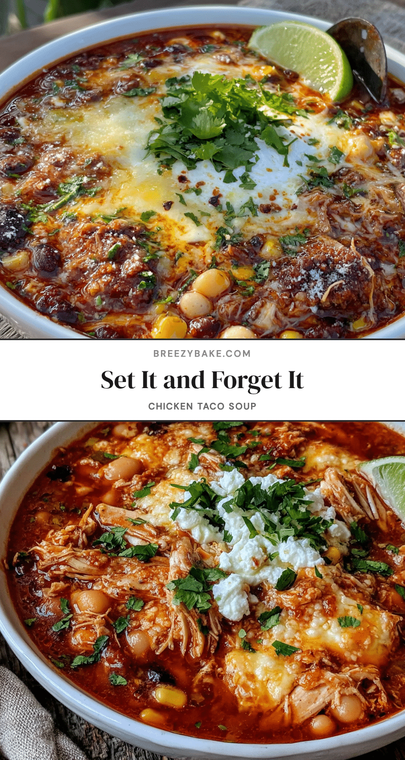 easy slow cooker chicken taco soup recipe