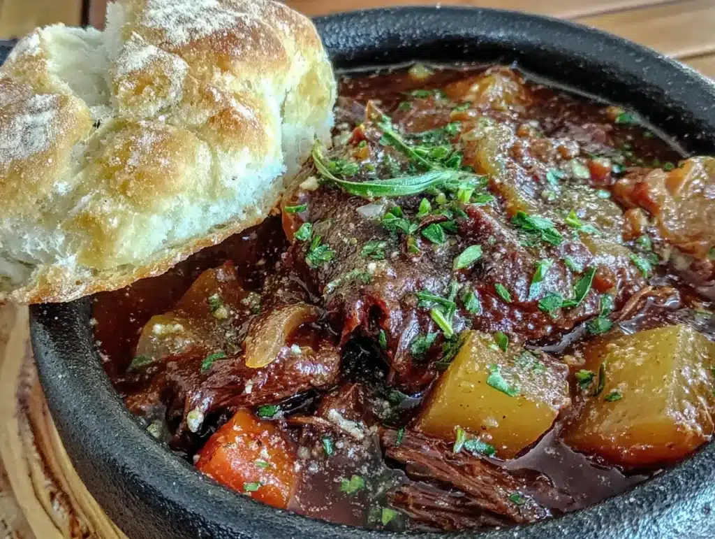easy slow cooker poor mans beef stew - featured image