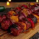 Easy Smoked Sausage and Pepper Skewers - featured image