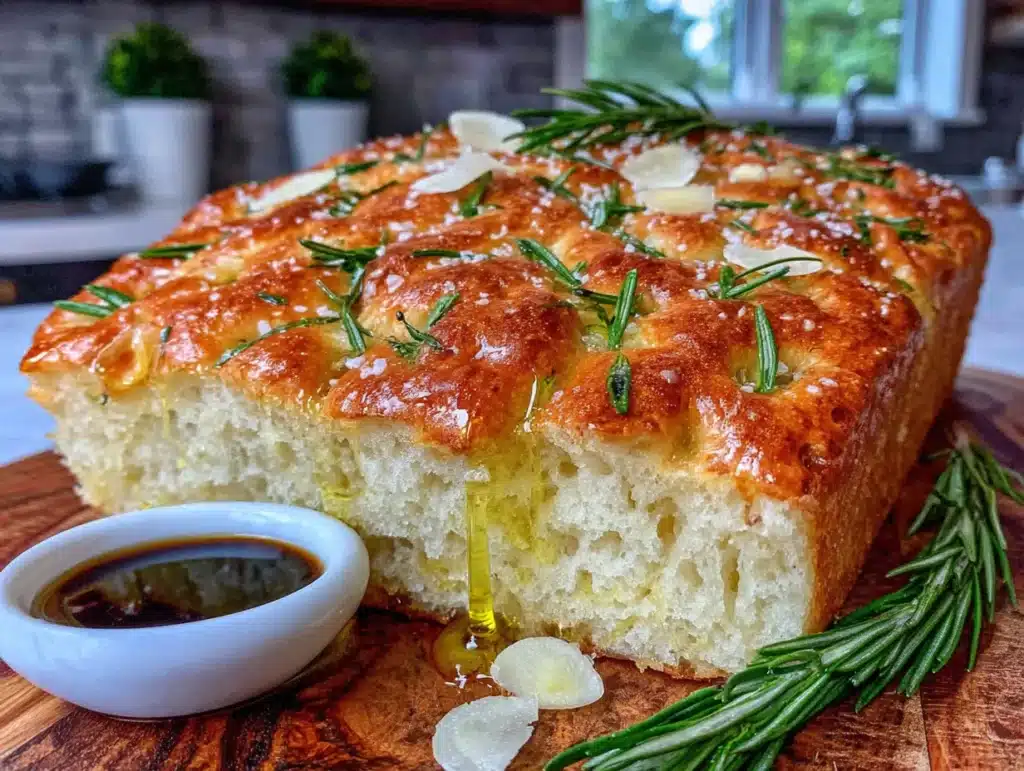 garlic herb sourdough focaccia - featured image