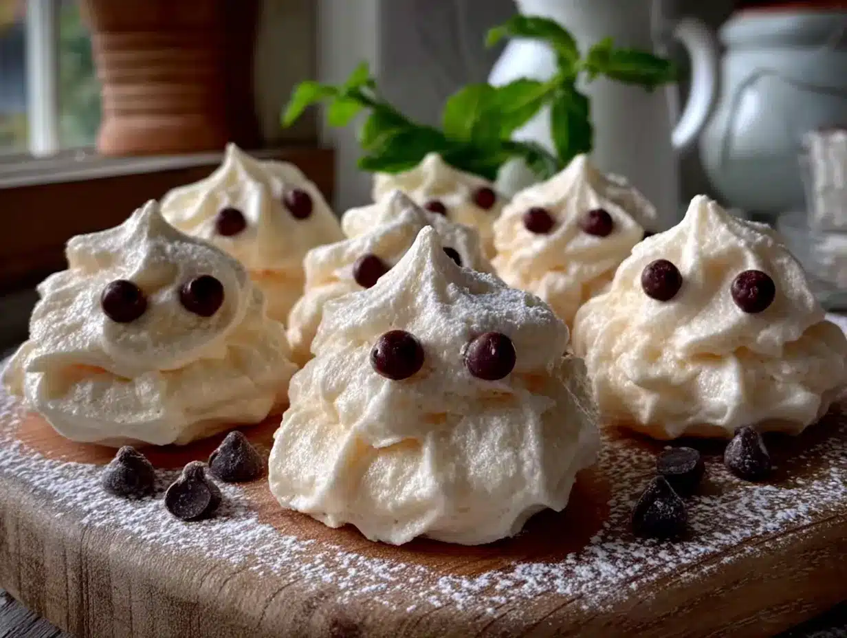 ghost meringue cookies preparation steps