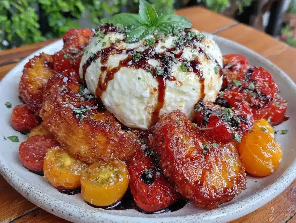grilled peach and burrata summer salad - featured image