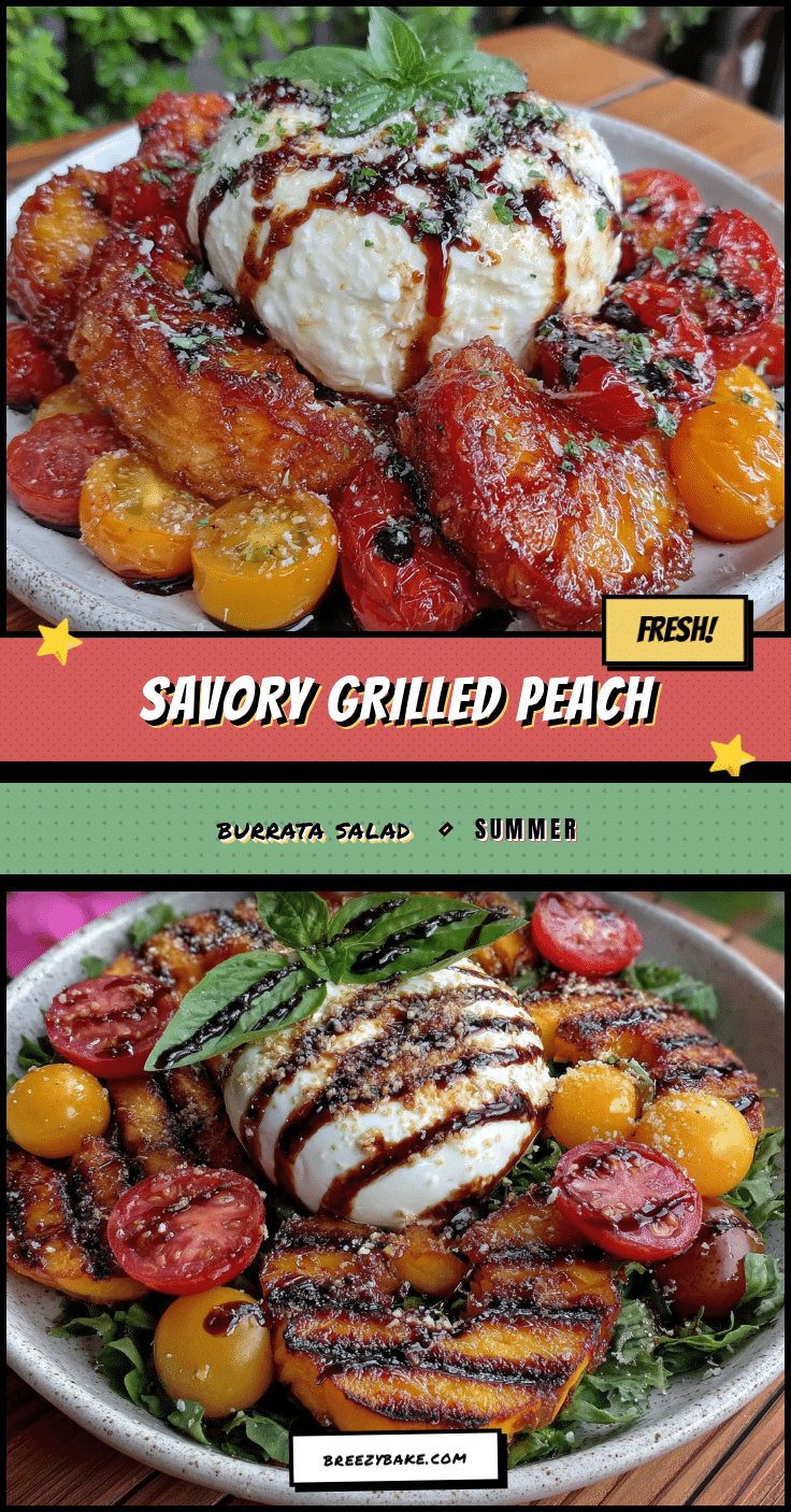 grilled peach and burrata summer salad recipe