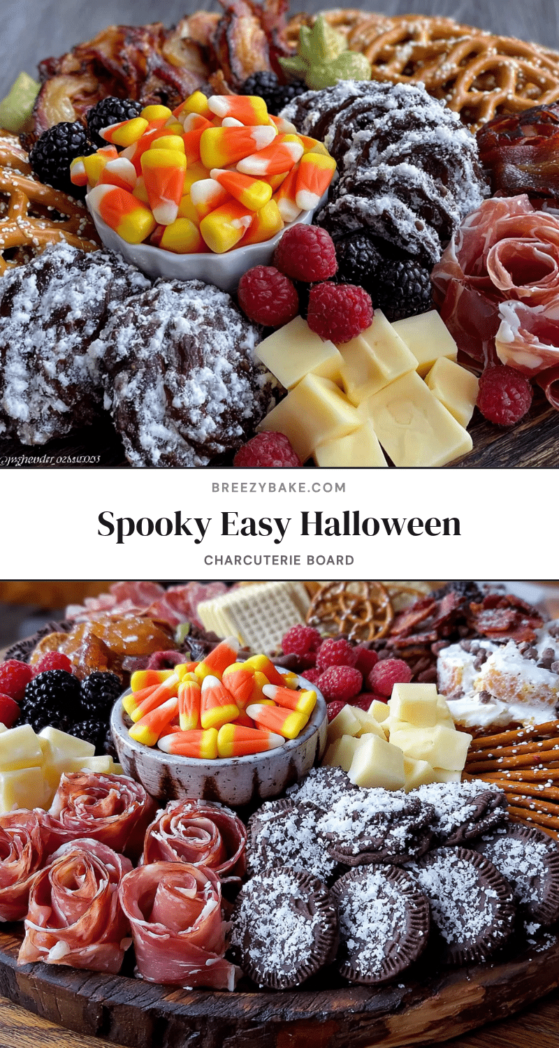 Halloween charcuterie board with candy corn accents recipe